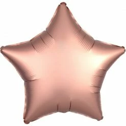 Party Animal Direct METALLIC ROSE COPPER STAR FOIL Foil Balloons