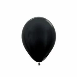 Party Animal Direct Plain Latex Balloons Metallic Black 30cm Latex Balloon (10 Pieces)