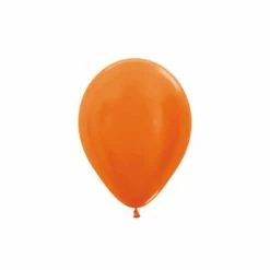 Party Animal Direct Metallic Orange 30cm Latex Balloon (10 Pieces) Plain Latex Balloons