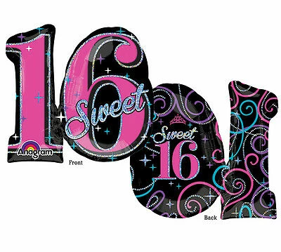 Party Animal Direct Sweet 16 Party 28" Foil Balloon Birthdays 3 Party Animal Direct Sweet 16 Party 28" Foil Balloon Birthdays