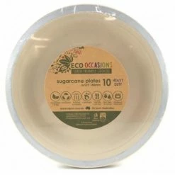 Alpen Sugarcane Lunch Plates 180mm Silver P10