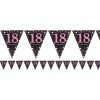 Party Animal Direct 18th Birthday Sparkling Celebration 18th Bunting Banner - Pink