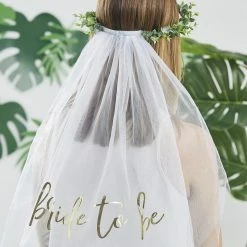 Party Animal Direct BOTANICAL BRIDE TO BE HEN PARTY VEIL