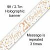 Party Animal Direct 21ST Birthday Banner Glitz Rose Gold