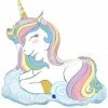 Party Animal Direct Pastel Unicorn On Cloud Supershape Supershape Foil Balloons