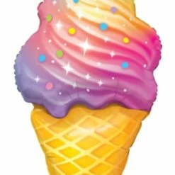 Party Animal Direct Supershape Foil Balloons Rainbow Swirl Ice Cream Supershape