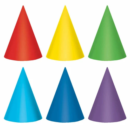 Party Animal Direct Bright Party Hats (pack Of 12) 3 Party Animal Direct Bright Party Hats (pack Of 12)