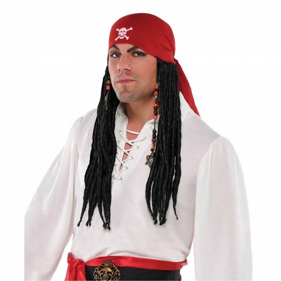 Party Animal Direct Pirate Bandana W/Dreads Costumes 3 Party Animal Direct Pirate Bandana W/Dreads Costumes
