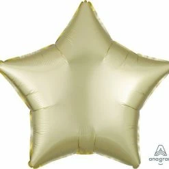 Party Animal Direct METALLIC PASTEL YELLOW STAR FOIL Foil Balloons