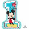 AMSCAN SUPERSHAPE XL MICKEY 1ST BIRTHDAY P38 Supershape Foil Balloons