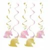 Party Animal Direct UNICORN SPARKLE DIZZY DANGLERS HANGING SWIRLS Unicorn Party