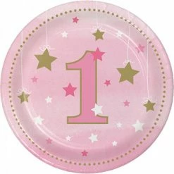 Party Animal Direct ONE LITTLE STAR 1ST BIRTHDAY LUNCHEON PLATES