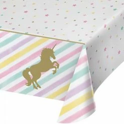 Party Animal Direct Unicorn Sparkle Tablecover Plastic