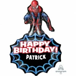 AMSCAN SUPERSHAPE XL PERSONALIZED SPIDERMAN HAPPY BIRTHDAY Supershape Foil Balloons