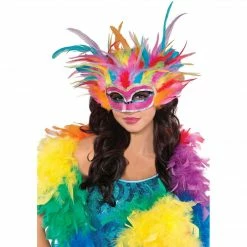 Party Animal Direct Rainbow Feather Mask