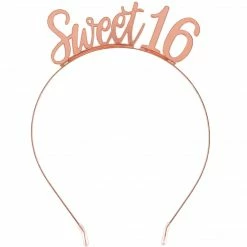 Party Animal Direct Sweet 16 Rose Gold Metal Headband