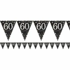 Party Animal Direct Sparkling Celebration 60th Bunting Banner 60th Birthday