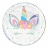 Party Animal Direct Unicorn Party Iridescent 23cm Paper Plates 1 Party Animal Direct Unicorn Party Iridescent 23cm Paper Plates