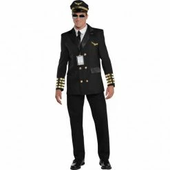Party Animal Direct Costume Captain Wingman Pilot Men's Large