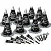 Party Animal Direct NEW YEAR'S PARTY BOX KIT BLACK & SILVER FOR 100 PEOPLE New Years Eve