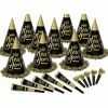Party Animal Direct New Years Eve NEW YEAR'S PARTY BOX KIT BLACK & GOLD FOR 100 PEOPLE