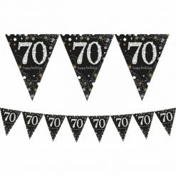 Party Animal Direct Sparkling Celebration 70th Bunting Banner 70th Birthday