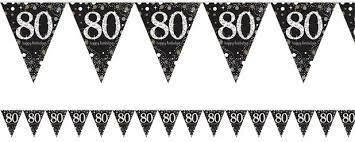Party Animal Direct Sparkling Celebration 80th Bunting Banner 3 Party Animal Direct Sparkling Celebration 80th Bunting Banner