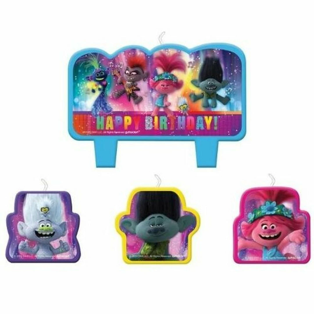 Party Animal Direct Trolls Candle Set 3 Party Animal Direct Trolls Candle Set