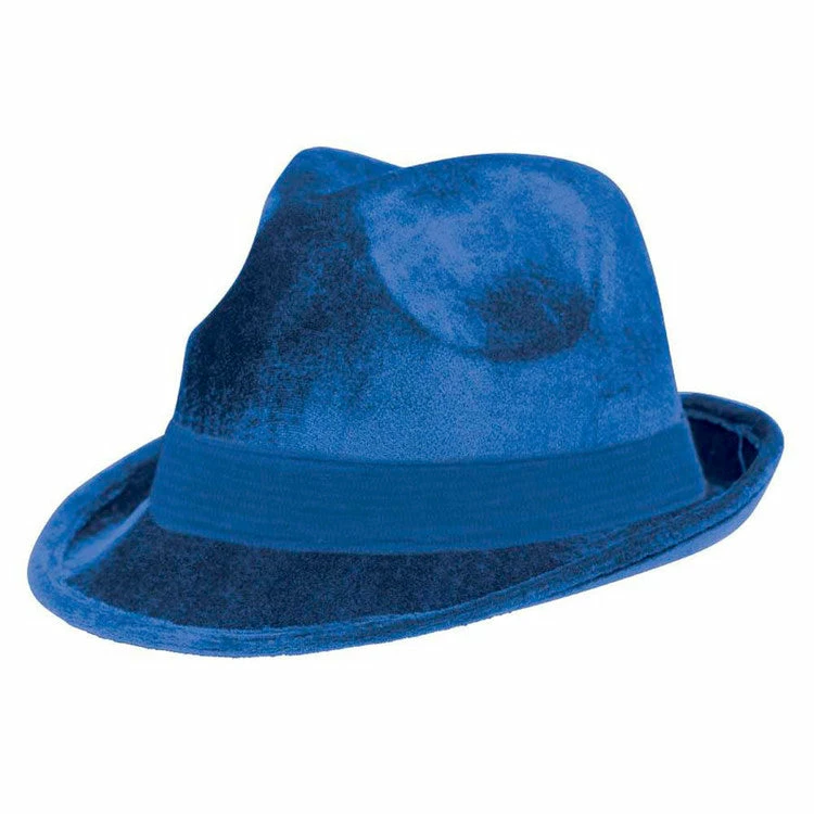 Party Animal Direct Team Spirit / Team Colours Blue Fedora Hat 3 Party Animal Direct Team Spirit / Team Colours Blue Fedora Hat