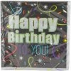 Party Animal Direct Brilliant Birthday Napkins - Black (16 Piece)