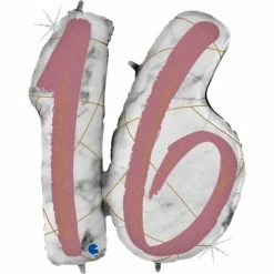 Party Animal Direct Supershape Foil Balloons Marble Mate Rose Gold #16 Shape