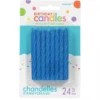 Party Animal Direct Blue Sprial 24 Pack Candles