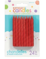 Party Animal Direct Candles Red Spiral 24 Pack