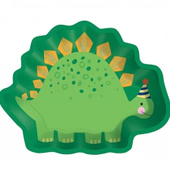Party Animal Direct DINO-MITE SHAPED SMALL PAPER PLATES (PACK OF 8)