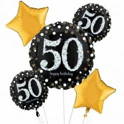 Party Animal Direct 50th Birthday Foil Balloon Bouquet