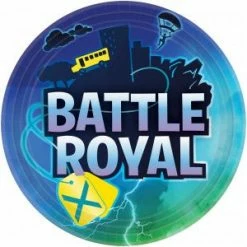 Party Animal Direct Battle Royal Round Dinner Plates 23cm 8 Pk Battle Royale (Minecraft)