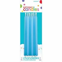 Party Animal Direct Blue Tall Candles 12 Pack