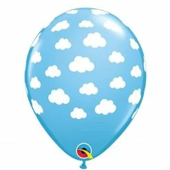 Party Animal Direct Cloud Print Light Blue Balloons (5 Pack) Printed Balloons