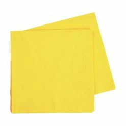 Party Animal Direct Five Star P40 400mm 2ply Dinner Napkin Canary Yellow Paper Partyware