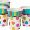 Party Animal Direct Eco Range Dots & Stripes Cups 8 Pack 2 Party Animal Direct Eco Range Dots & Stripes Cups 8 Pack