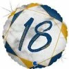 Party Animal Direct MARBLE MATE 18 BLUE FOIL Printed Foil Balloons