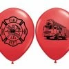 Party Animal Direct Fire Truck / Police Party Fire Engine Printed Balloons (5 Pack)