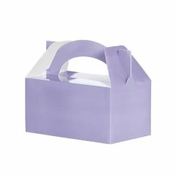 Party Animal Direct LUNCH BOX PASTEL LILAC 5PK Paper Partyware