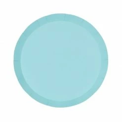 Party Animal Direct FS PAPER ROUND SNACK PLATE 7" PASTEL BLUE 10PK Paper Partyware