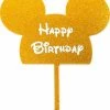 Party Animal Direct Minnie Mouse GOLD HAPPY BIRTHDAY MICKEY EARS CAKE TOPPER 2 Party Animal Direct Minnie Mouse GOLD HAPPY BIRTHDAY MICKEY EARS CAKE TOPPER