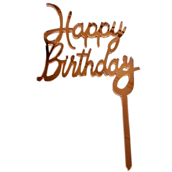 Party Animal Direct ROSE GOLD HAPPY BIRTHDAY ACRYLIC TOPPER Cake Making Supplies 3 Party Animal Direct ROSE GOLD HAPPY BIRTHDAY ACRYLIC TOPPER Cake Making Supplies
