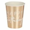 Party Animal Direct GOLD HAPPY BIRTHDAY CUPS Paper Partyware 2 Party Animal Direct GOLD HAPPY BIRTHDAY CUPS Paper Partyware