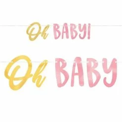 Party Animal Direct OH BABY GIRL LETTER BANNER