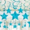 Party Animal Direct STAR SWIRL DECORATIONS PK30 - BLUE