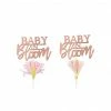 Party Animal Direct ROSE GOLD BABY IN BLOOM CUPCAKE TOPPERS Baby Shower